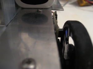 Encoder aligned with the wheel